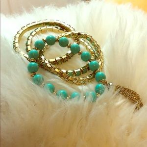 Green and Gold Bangles